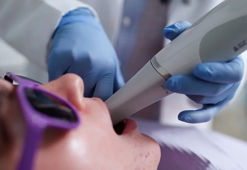 patient receiving dental care at Alexandria, VA dental office U Shine Dental